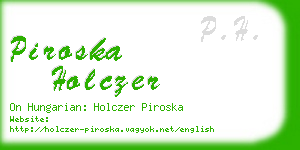 piroska holczer business card